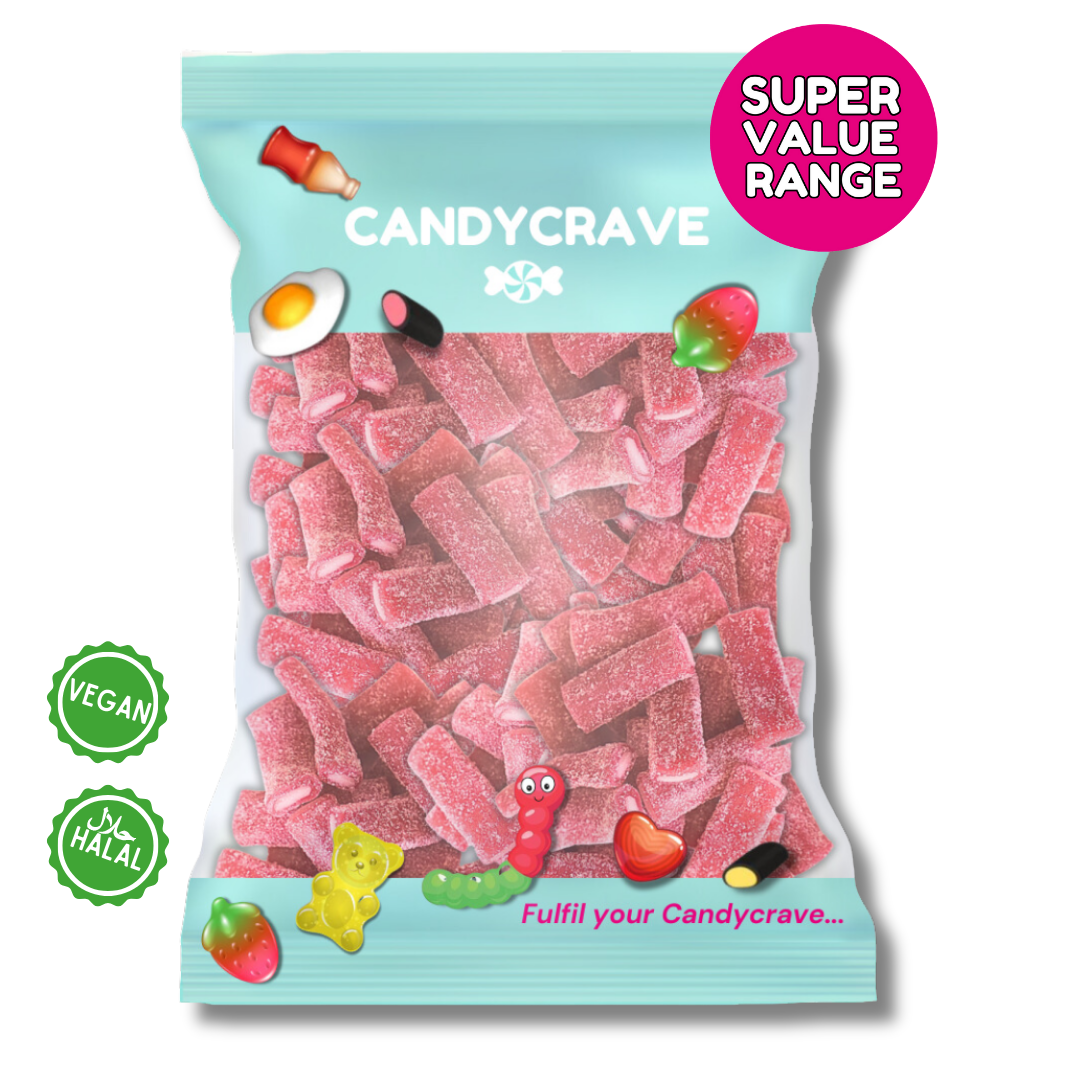 Candycrave Super Value Fizzy Strawberry Pencils 1Kg
