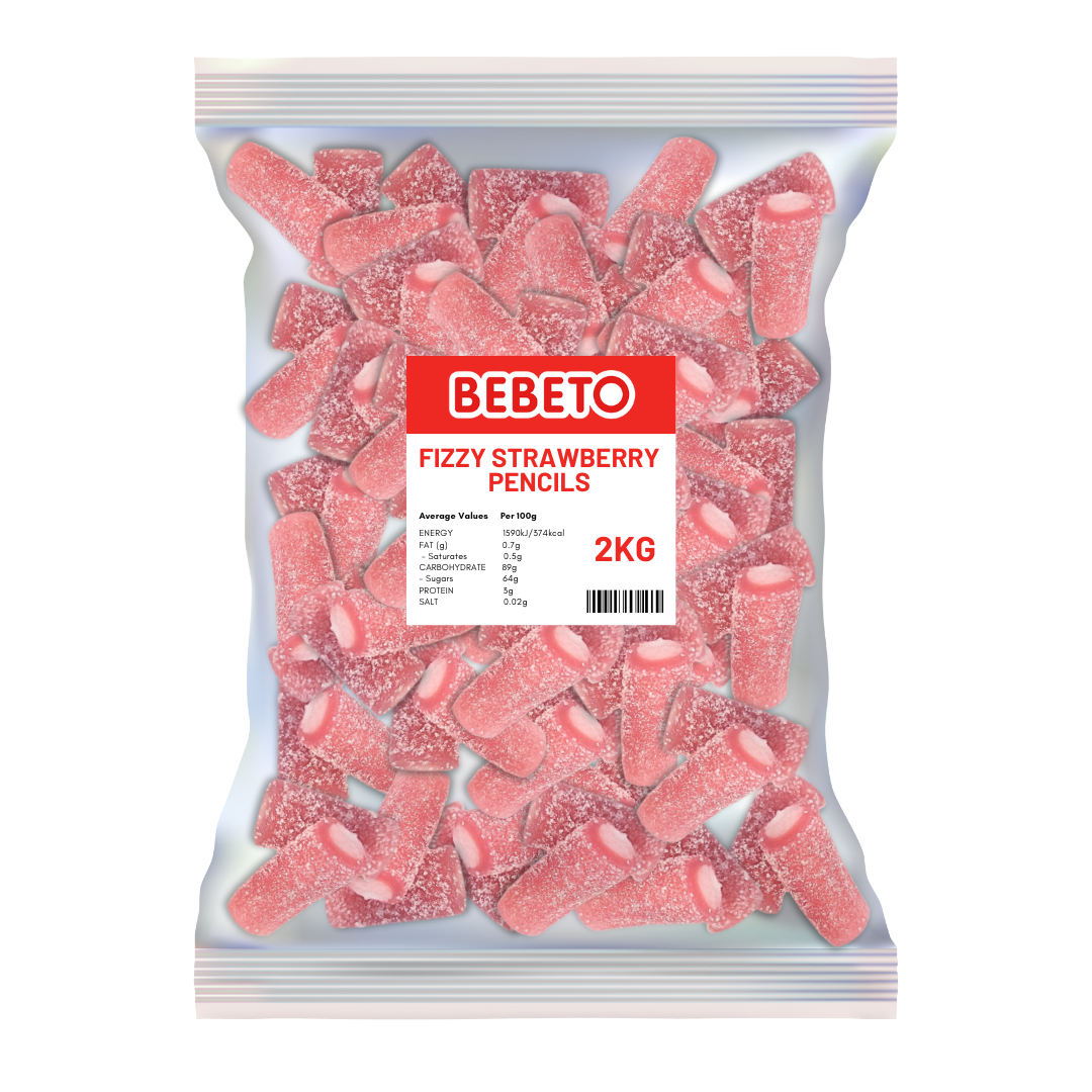 Bebeto Fizzy Strawberry Pencils 2Kg