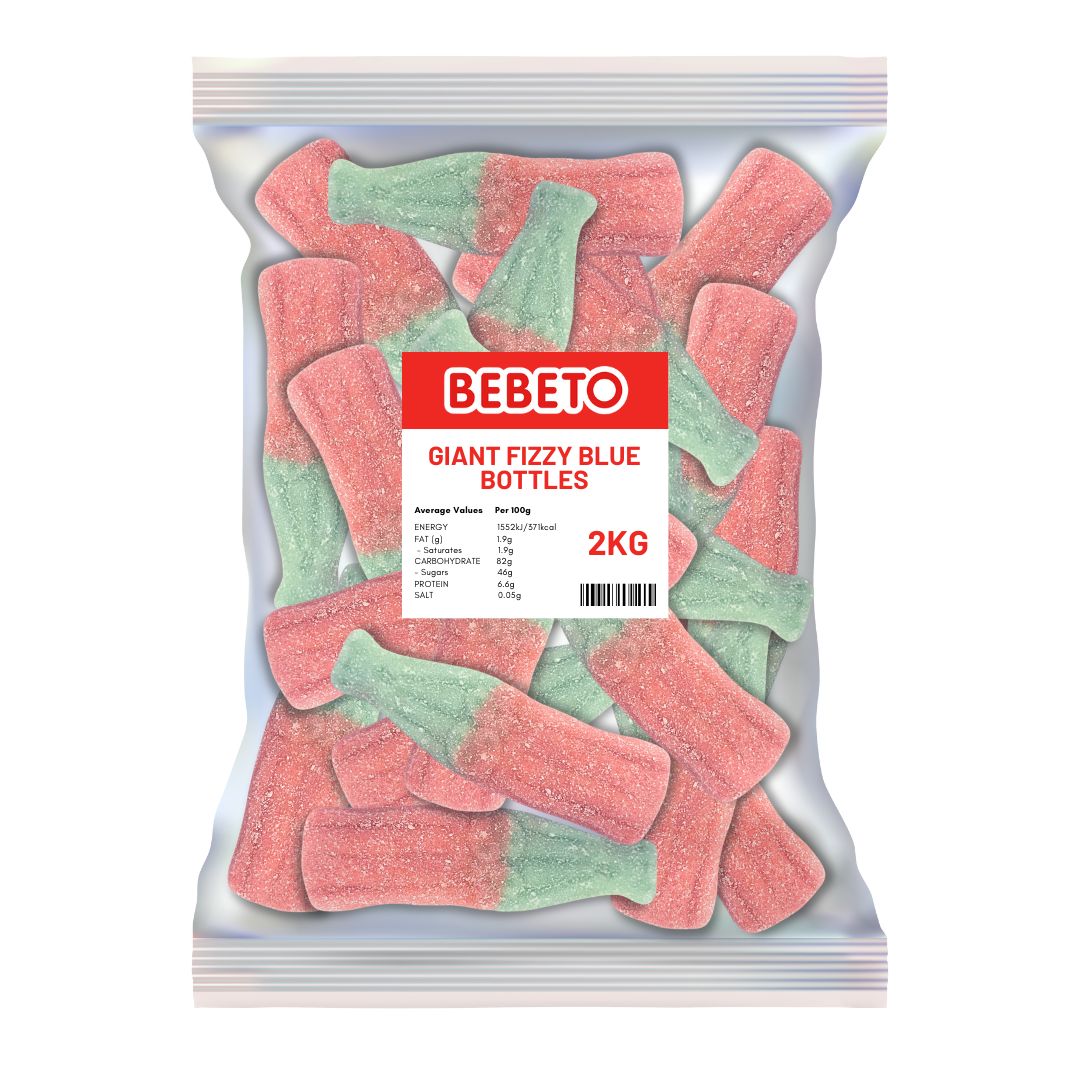 Bebeto Giant Fizzy Blue Bottles 2Kg