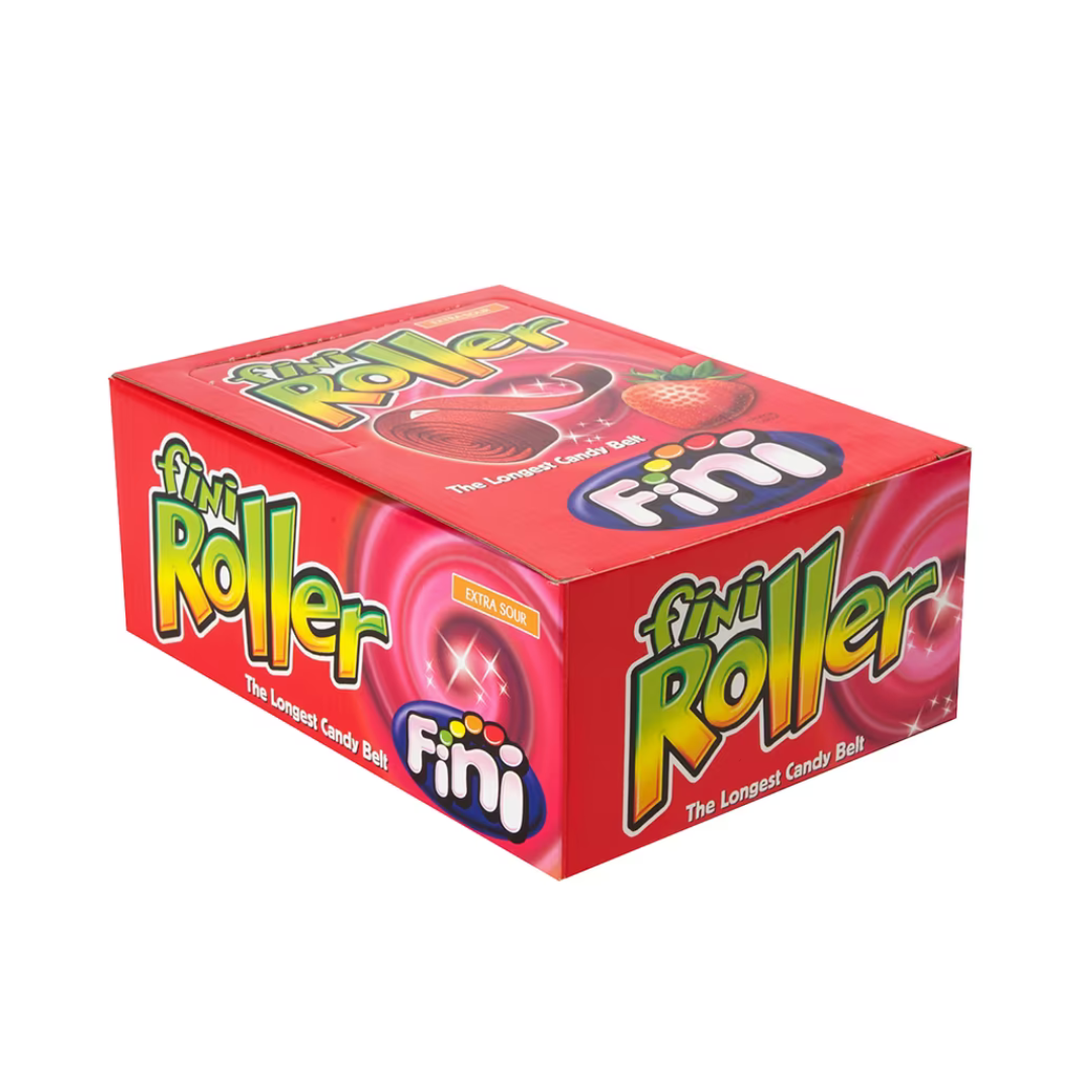 Fini Fizzy Strawberry Rollers 40x20g