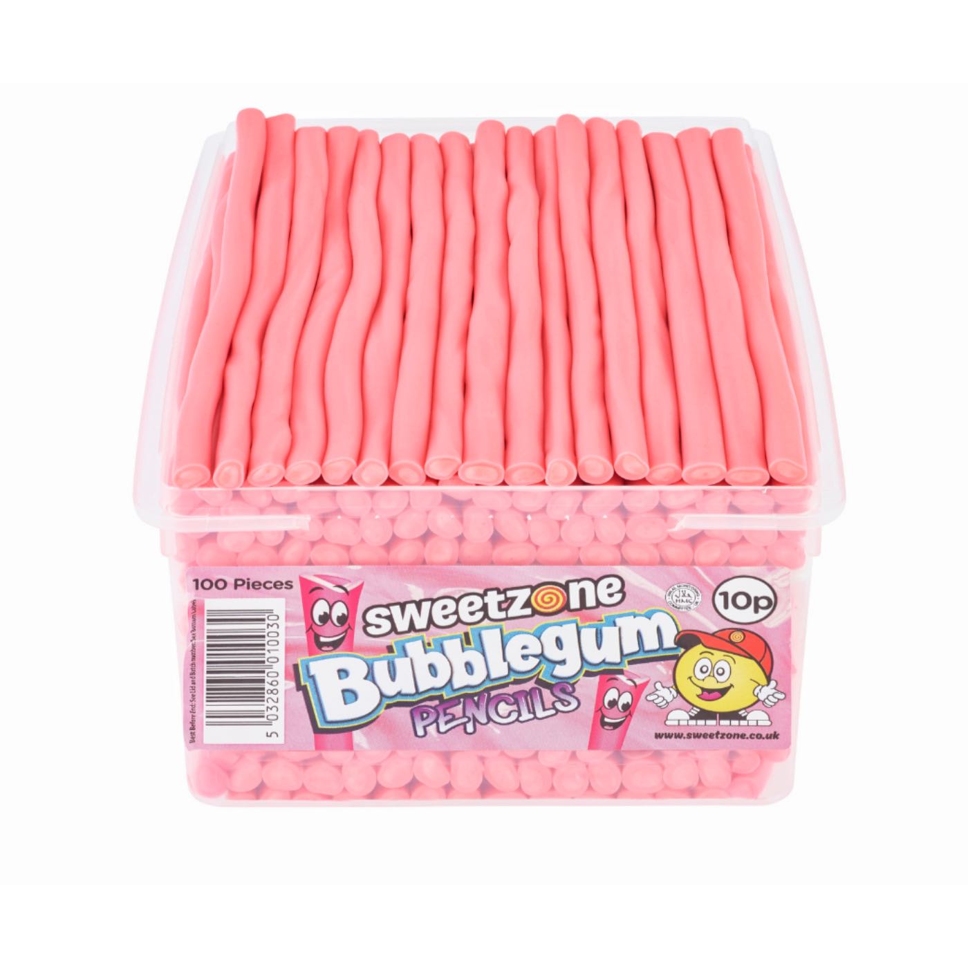 Sweetzone Bubblegum Pencils Tub 100X10P
