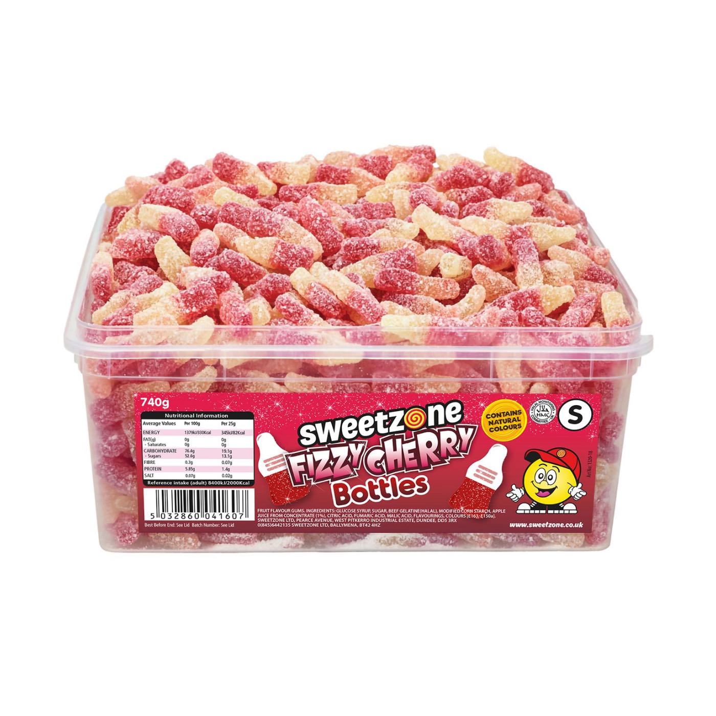 Sweetzone Fizzy Cherry Bottles 740g