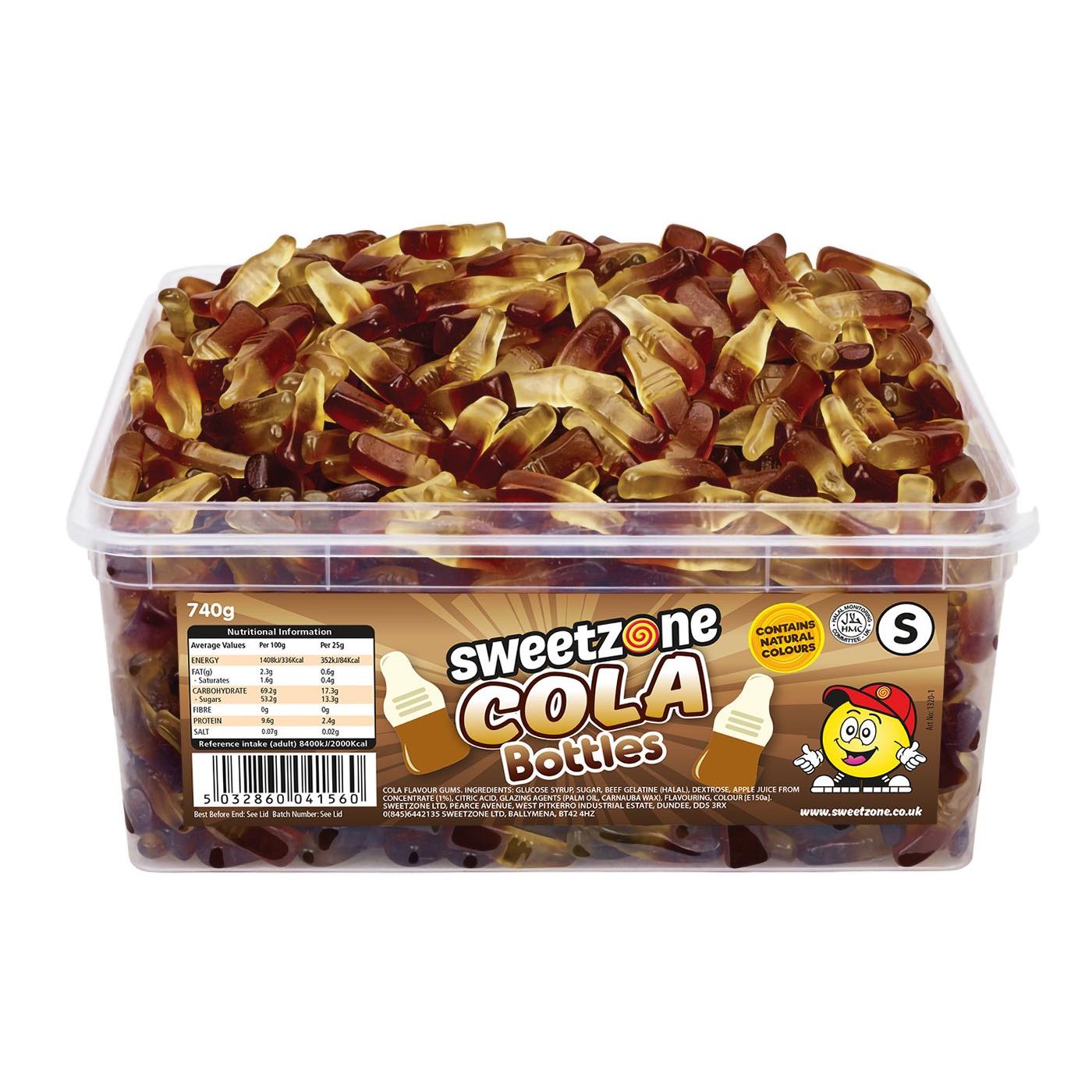 Sweetzone Cola Bottles Tub 740g