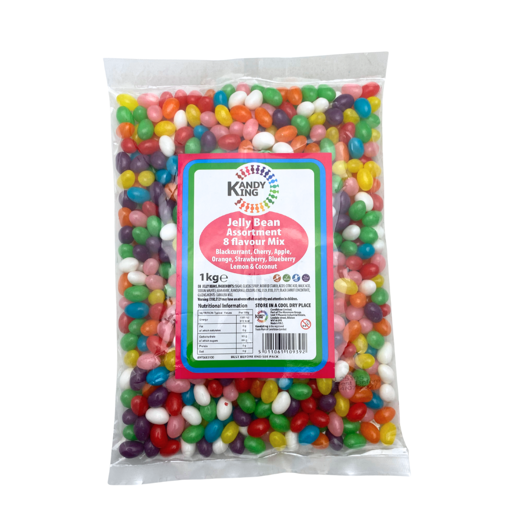 Kandy King Mixed Colour 8 Flavour Jelly Beans 1kg