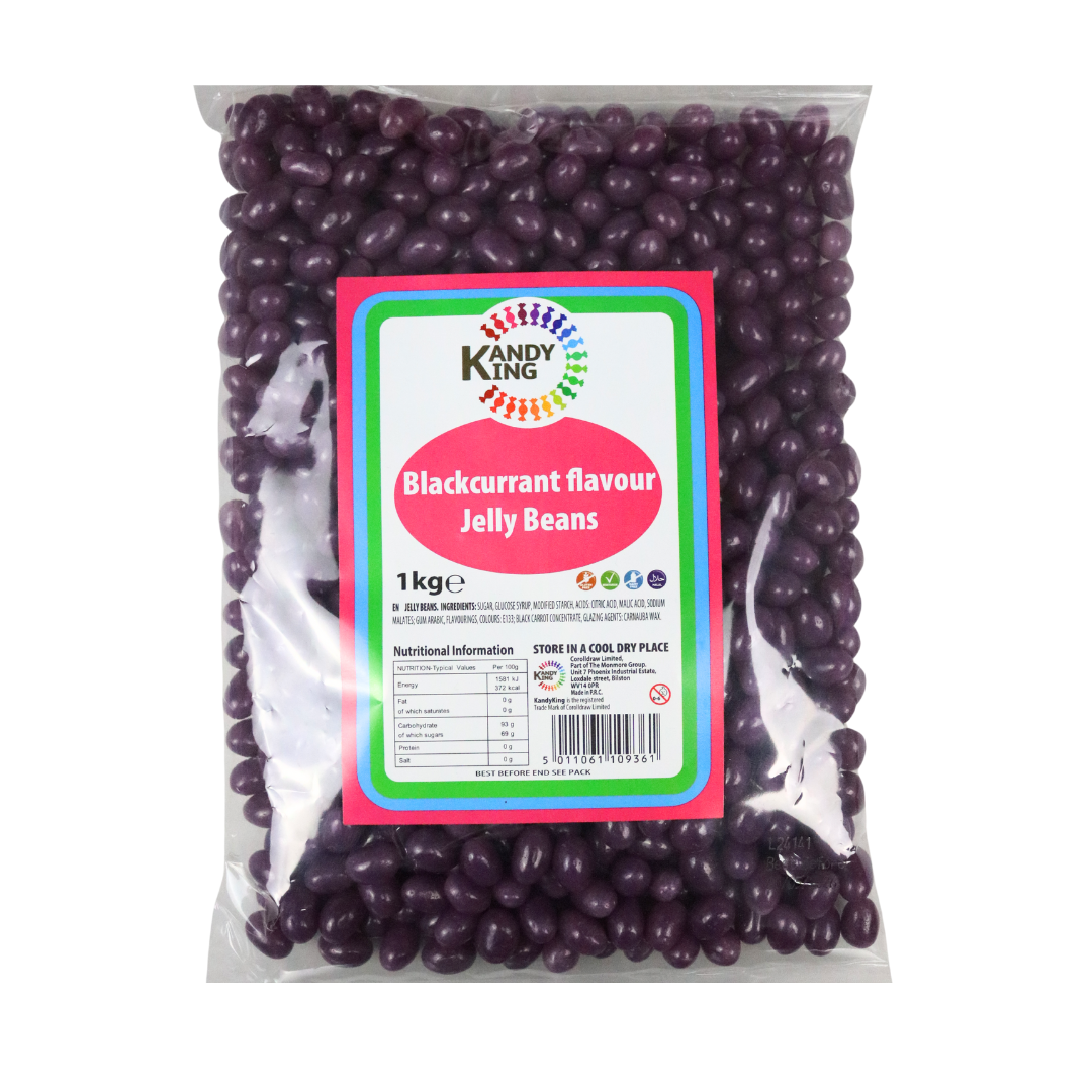 Kandy King Blackcurrant Single Colour Jelly Beans 1kg