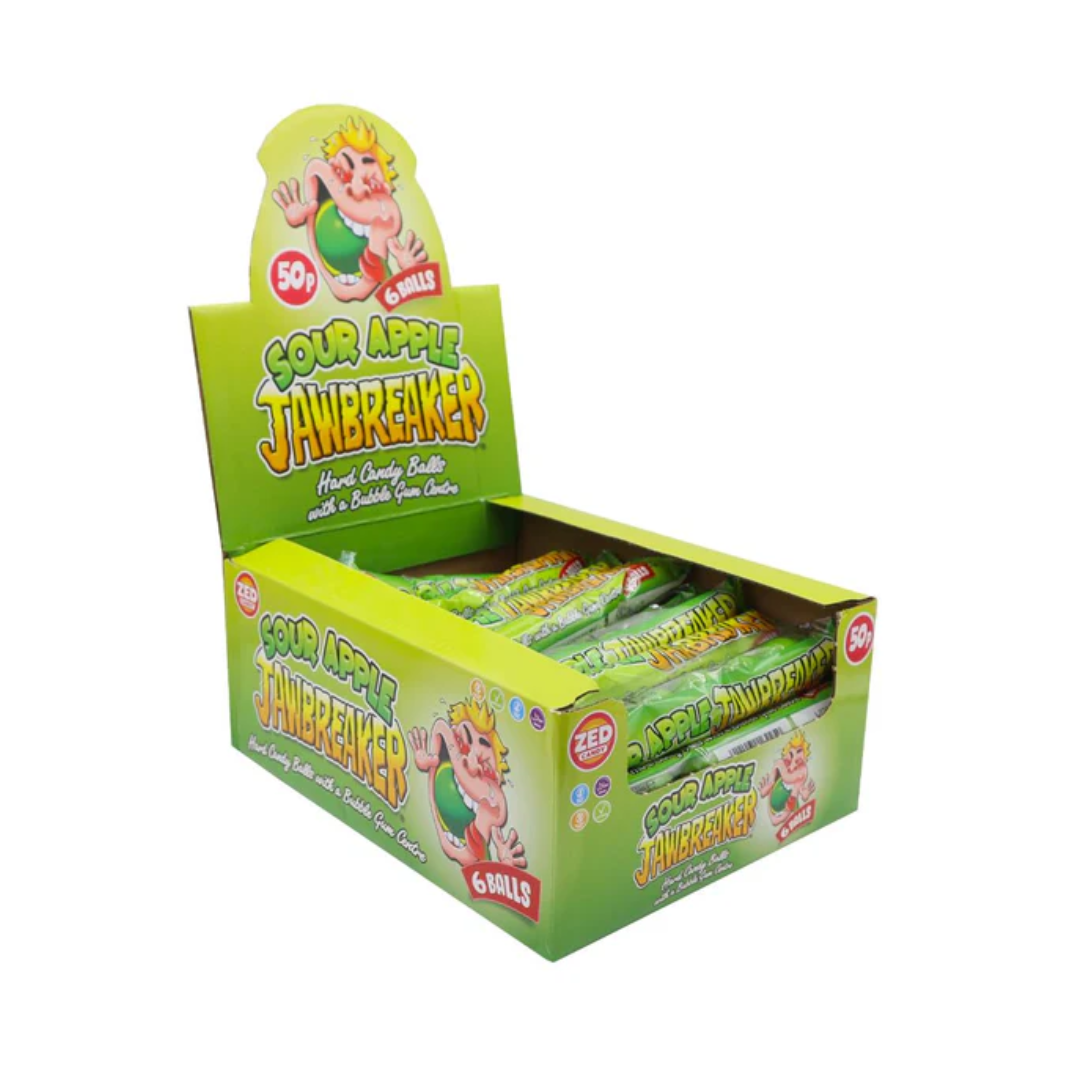Zed Candy Sour Apple 6 ball Jawbreaker 24x50p – Candycrave