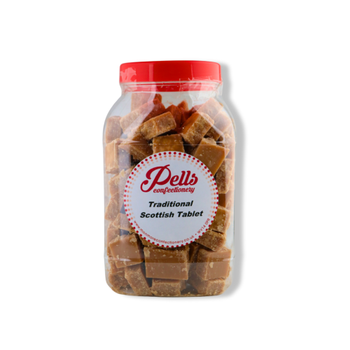 Traditional Scottish Tablets Sweet Jar – Classic Creamy Fudge Squares in a Retro Jar