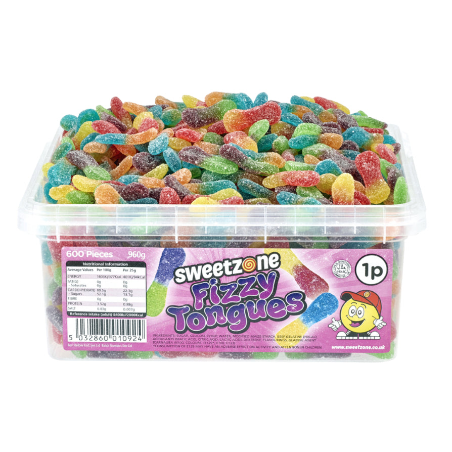Sweetzone Fizzy Tongues Tub 600X1P