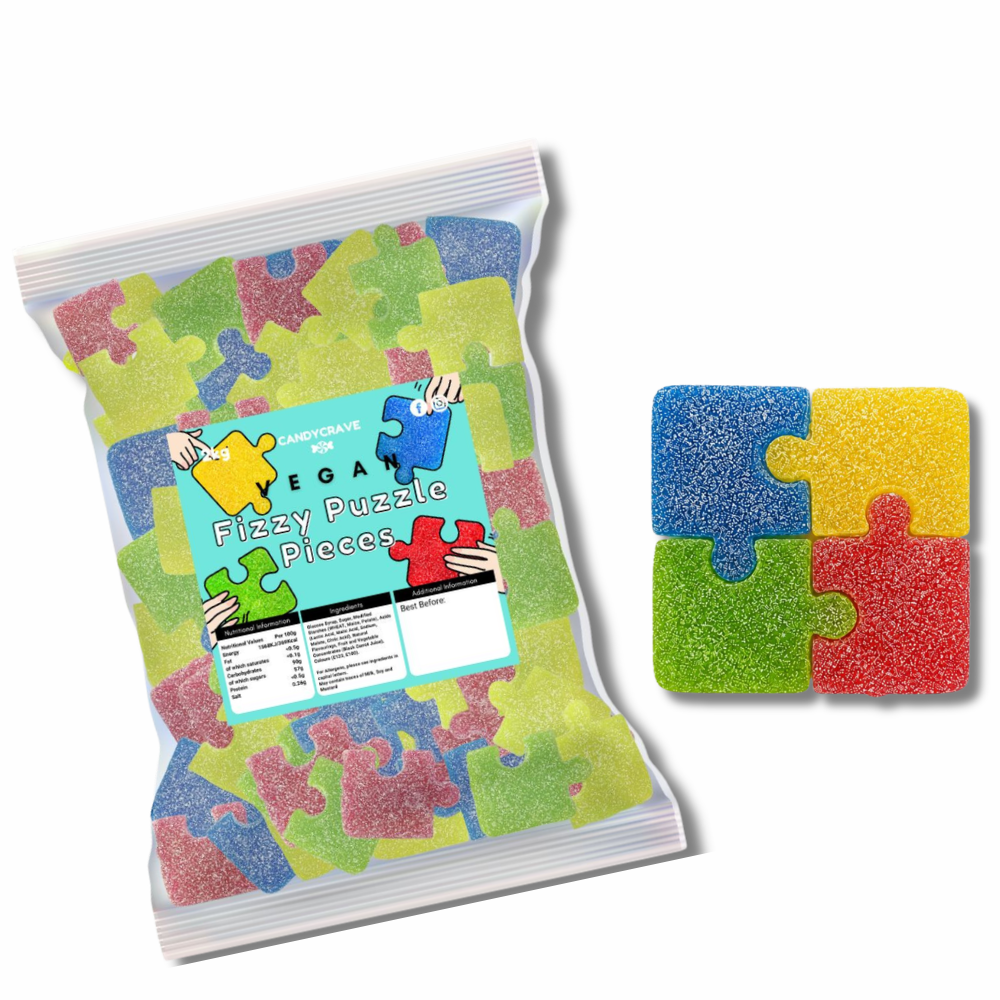 Vegan Jigsaw Puzzle Piece Sweets