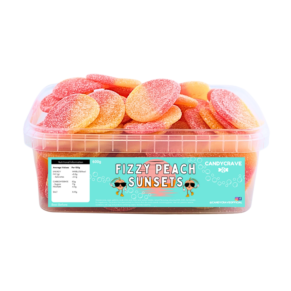 Fizzy Peach Sunsets Sweet Tub 600g