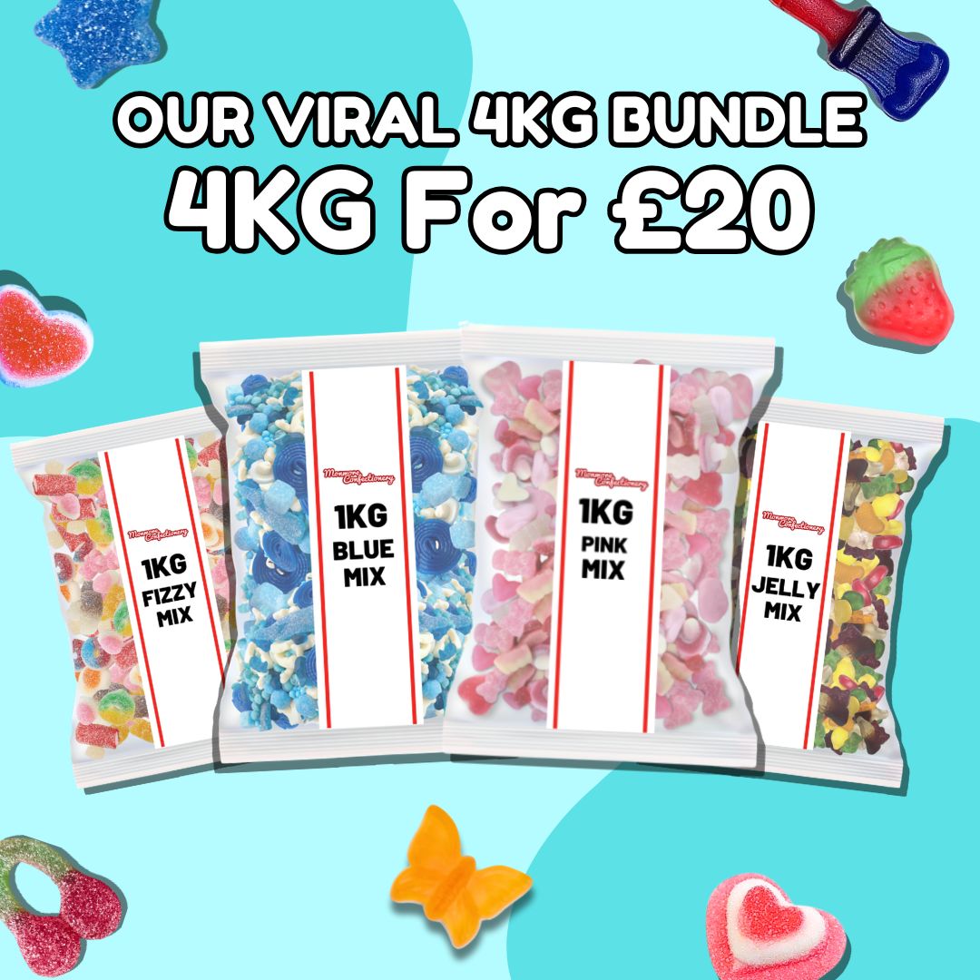 4Kg Fizzy, Jelly, Blue and Pink Sweet Assortment