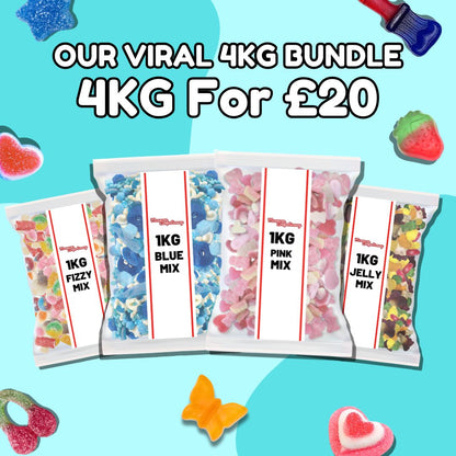 4Kg Fizzy, Jelly, Blue and Pink Sweet Assortment