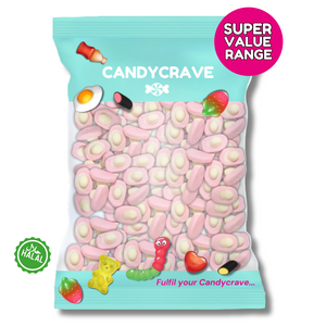Candycrave Super Value Pink & White Mushrooms 1Kg