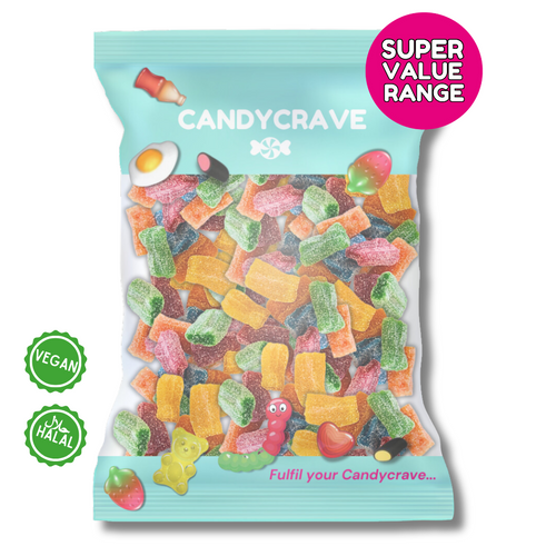 Candycrave Super Value Fizzy Assorted Bites 1Kg