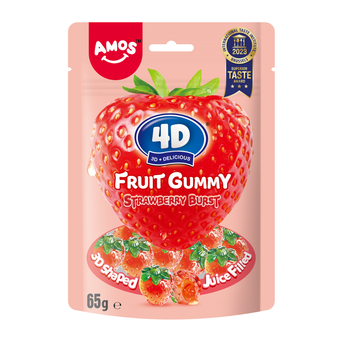 Amos 4D Fruit Strawberry Burst Peg Bag 12x65g
