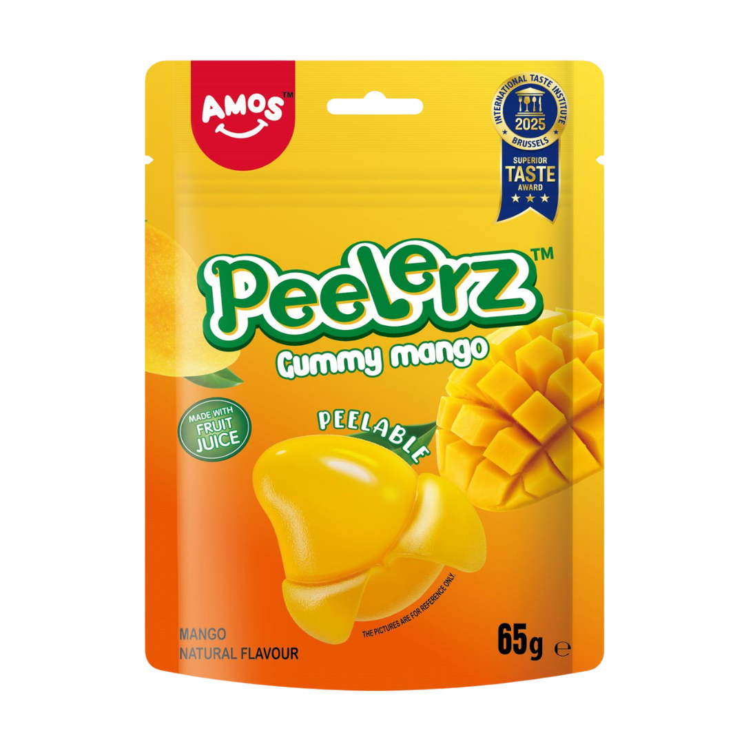 Amos Peelerz Gummy Mango Peg Bag 12x65g