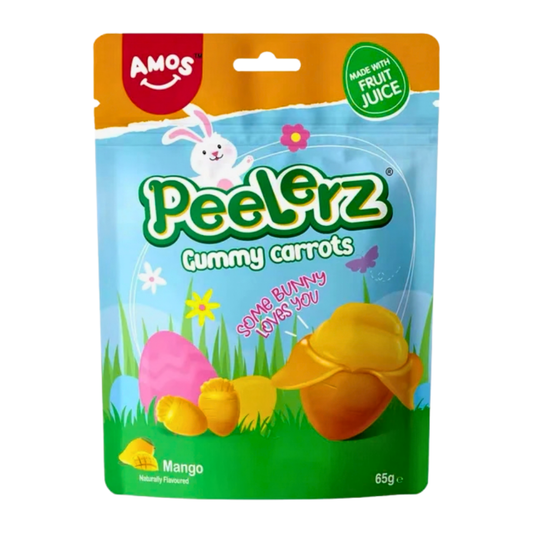Amos Peelerz Gummy Carrots Peg Bag 12x65g