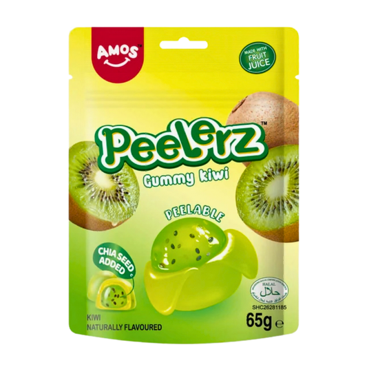 Amos Peelerz Gummy Kiwi Peg Bag 12x65g