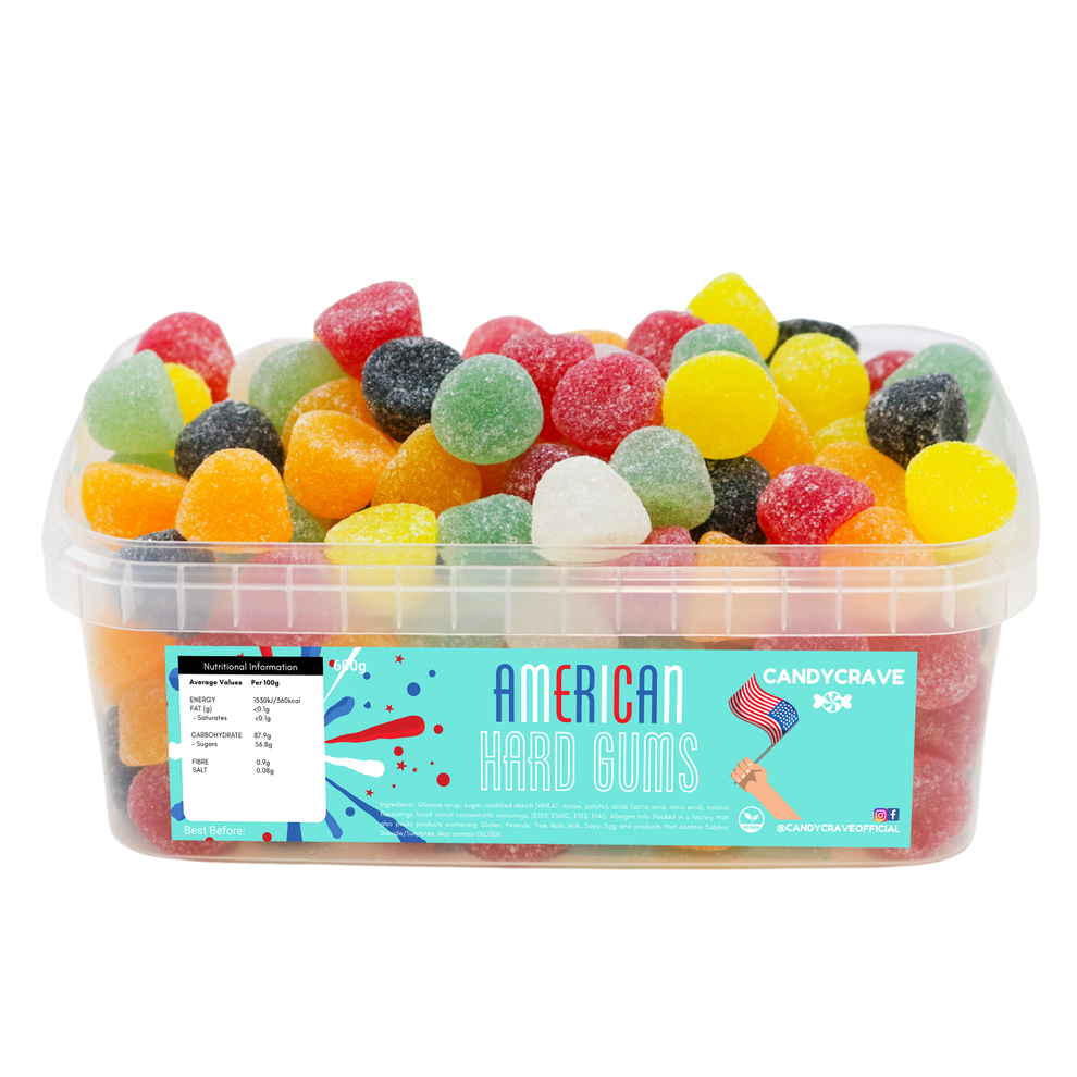 Candycrave American Hard Gums Sweet Tub