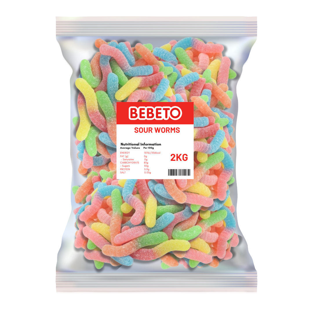 Bebeto Sour Worms 2Kg Candycrave bebeto-sour-worms-2kg-candycrave
