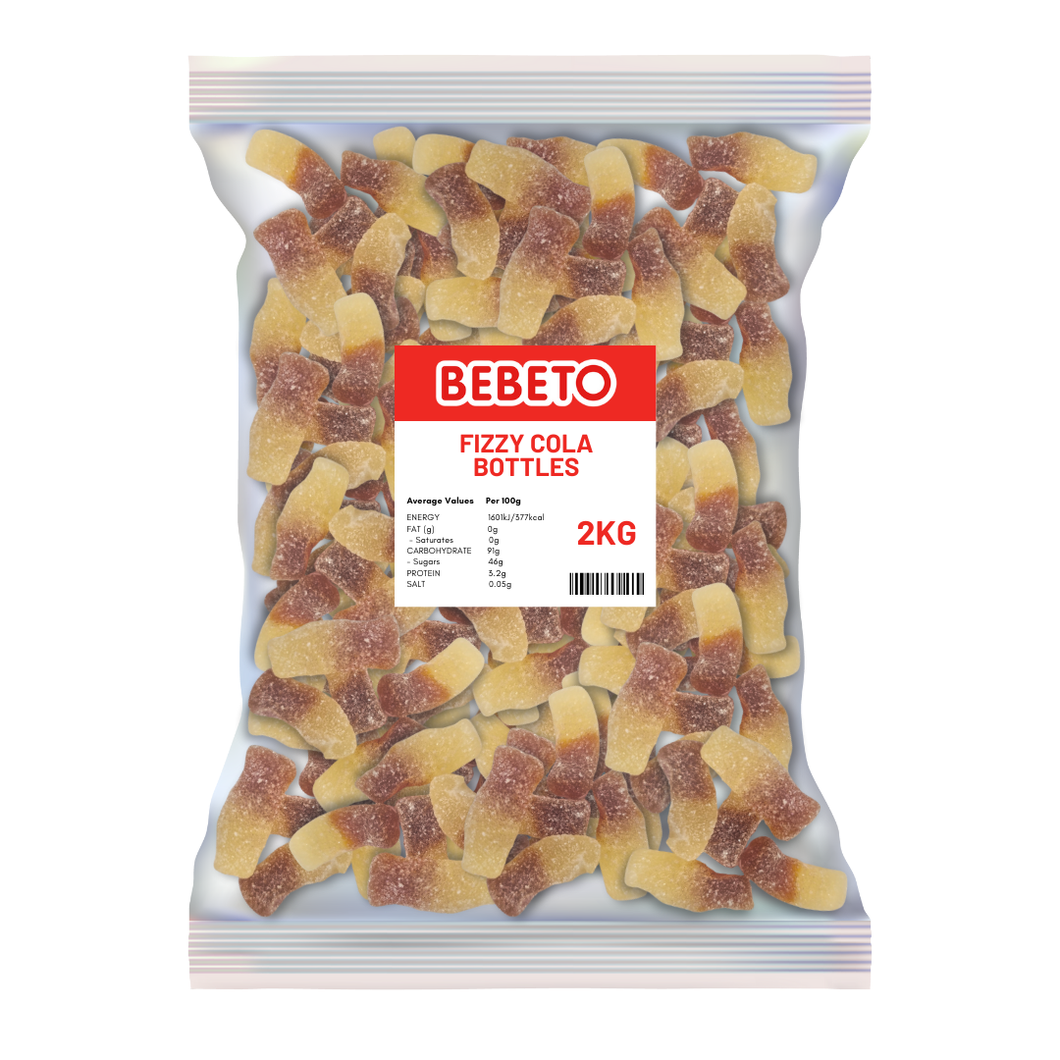 Bebeto Fizzy Cola Bottles 2Kg