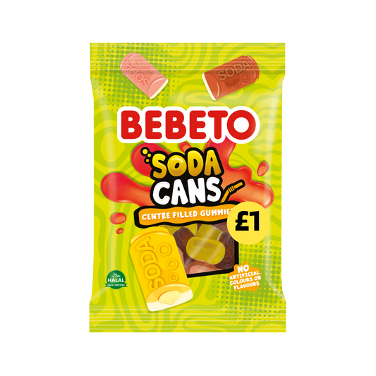 Bebeto Pre Pack Soda Cans 10x130g £1 PMP