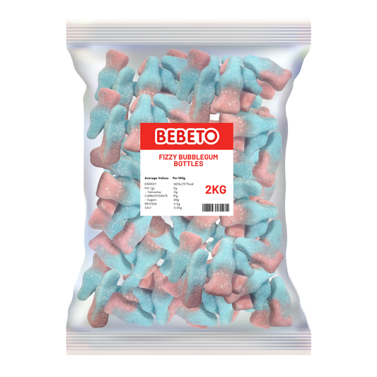 Bebeto Fizzy Bubblegum Bottles 2Kg