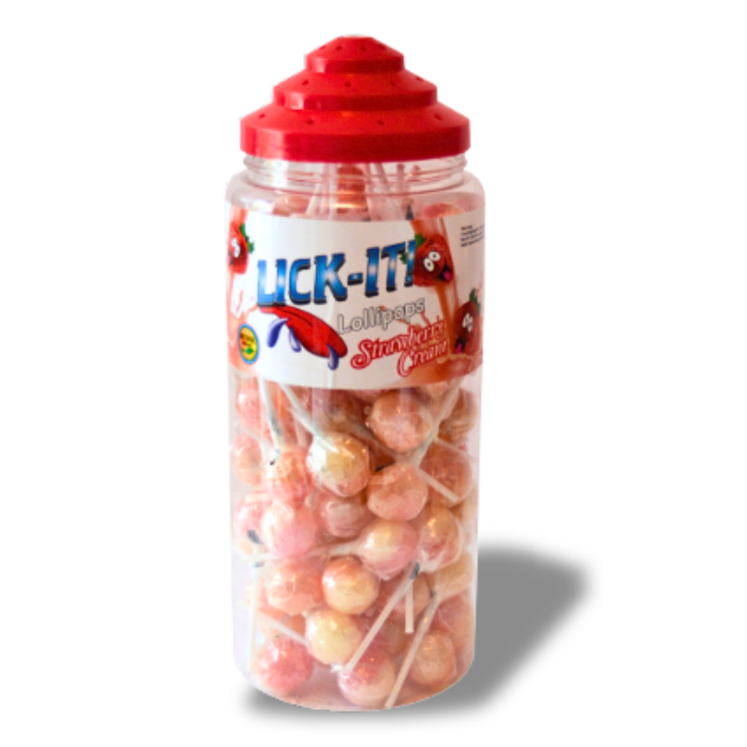 Lick-It Strawberry and Cream Lollys 150 Count