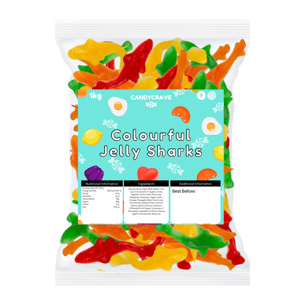 Candycrave Super Value Colourful Sharks 1kg