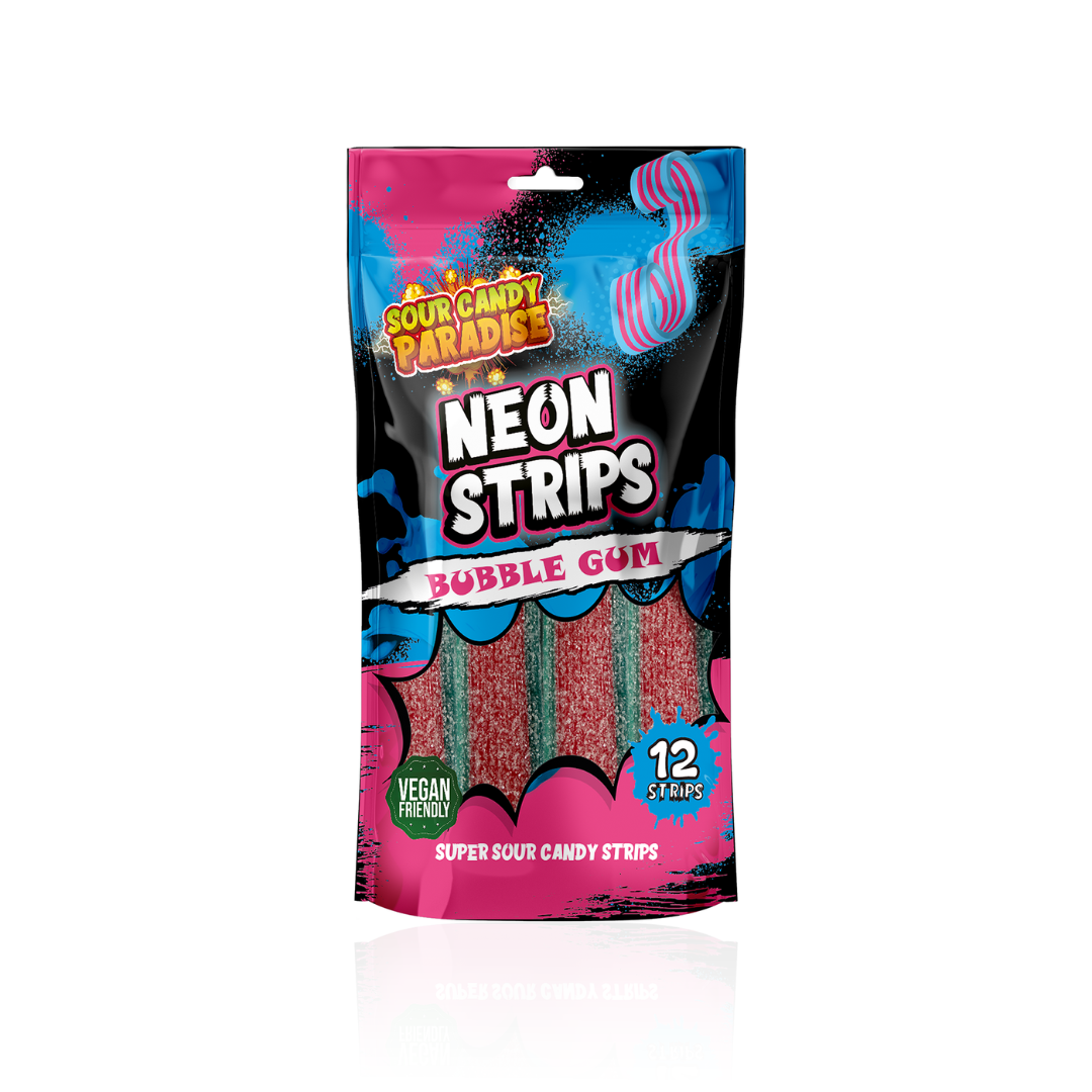 Candy Paradise Neon Strips Bubblegum 12x130g