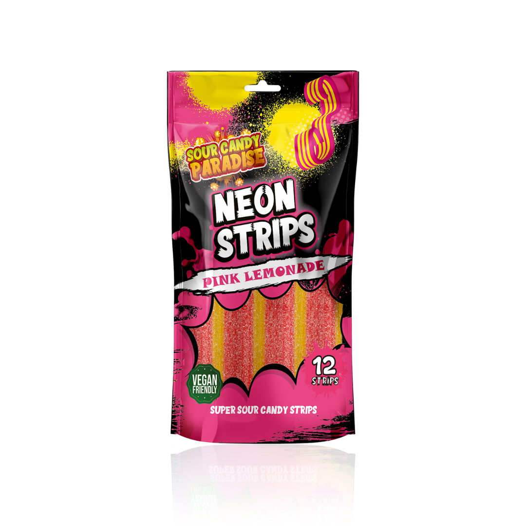 Candy Paradise Neon Strips Pink Lemonade 12x130g
