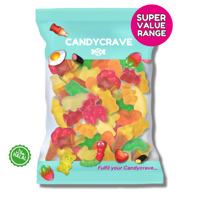 Candycrave Super Value Jelly Mix – 1kg Halal Jelly Sweets