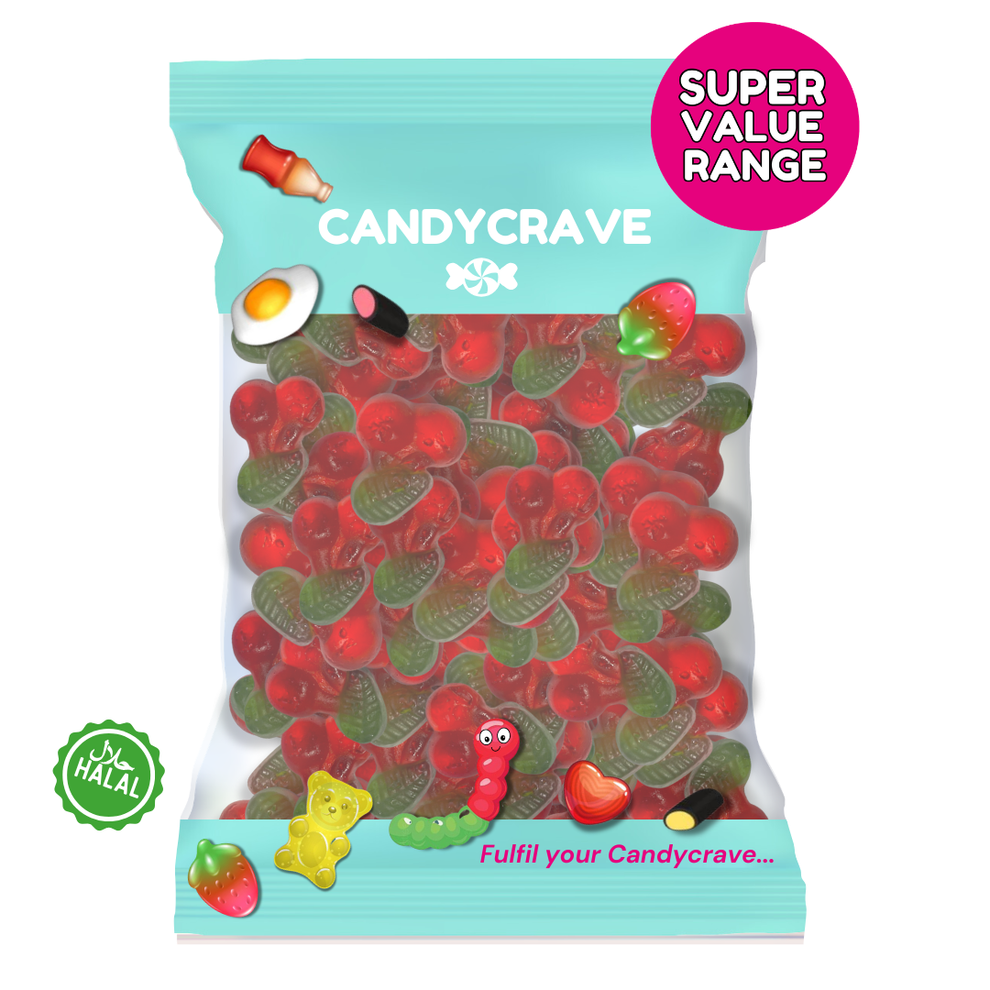 Candycrave Super Value Jelly Cherry Halal Sweets