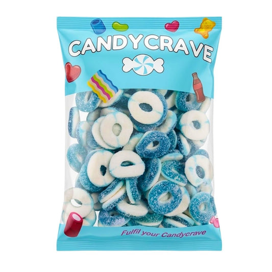 Candycrave Super Value Blue Raspberry Rings 1kg