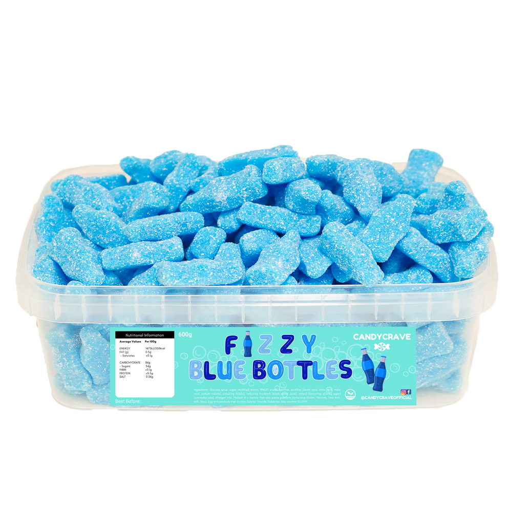 Candycrave Fizzy Blue Bottles Sweet Tub