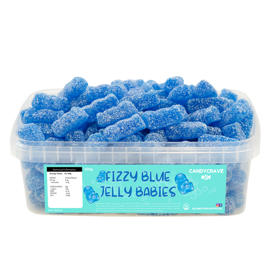 Candycrave Fizzy Blue Babies jelly sweets with fizzy sugar coating