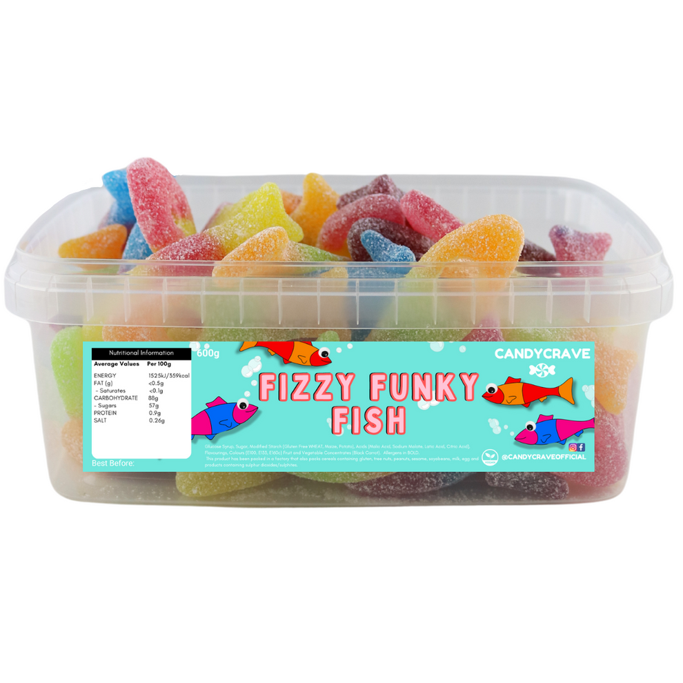 Candycrave Fizzy Funky Fish vegan sweet tub