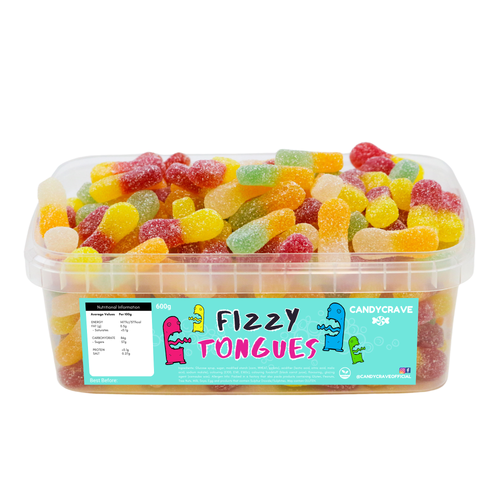 Candycrave Fizzy Tongues Tub 600g