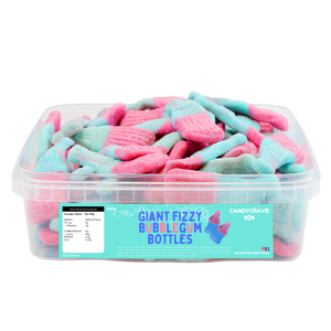 Candycrave Giant Fizzy Bubblegum Bottles Tub 600g