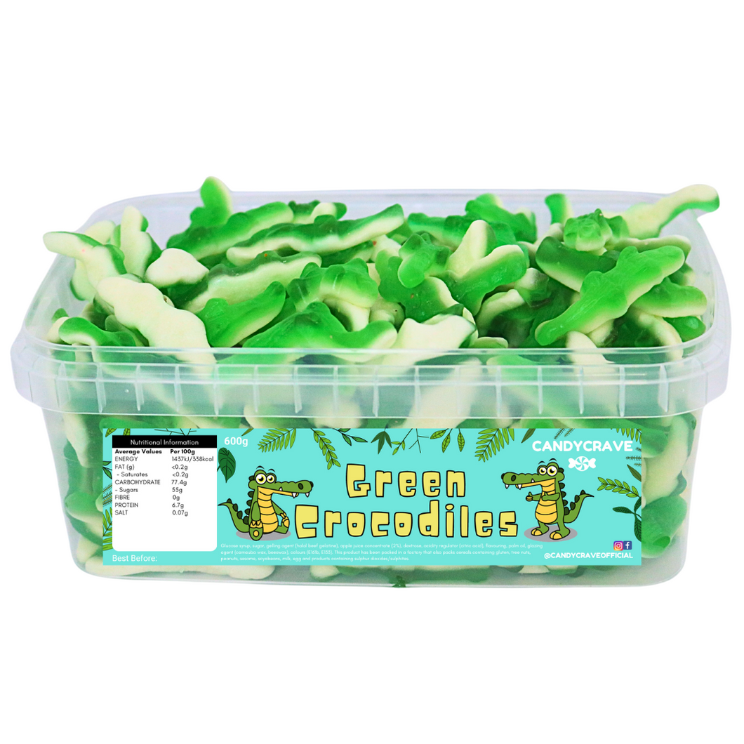 Candycrave Green Crocodiles Tub 600g Candycrave Green Crocodiles Tub 600g