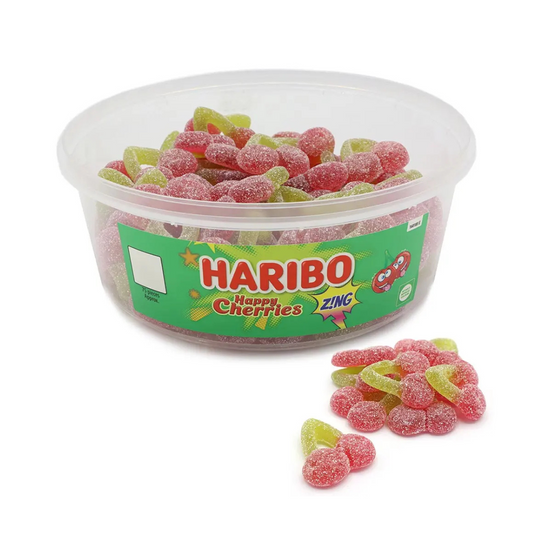 Haribo Sour Cherrys Zing Tub – Sour Cherry Gummies
