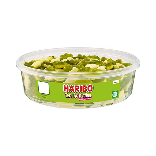 Haribo Terrific Turtles - Fruity Gummy and Foam Sweets Tub