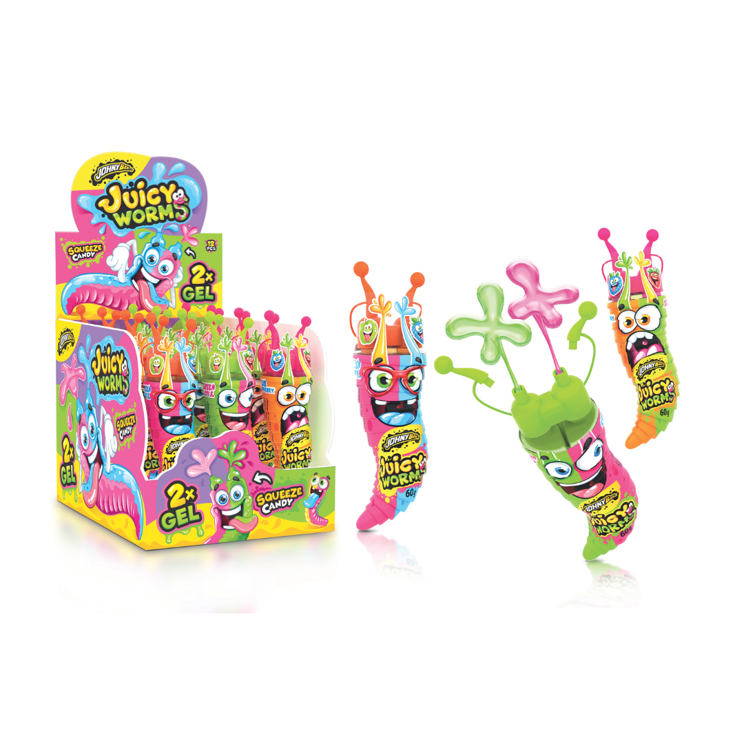 Johny Bee Juicy Worms 12pcs