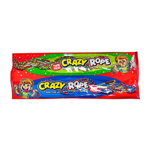 Sour Crazy Ropes Twin Pack 12x56g