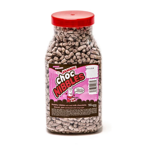 Jammies Choc Nibbles Sweet Jar – Jammie Dodger Flavour Chocolate Sweets