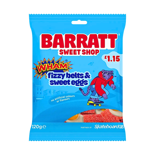 Barratt Wham Fizzy Belts & Sweet Eggs £1.15 PMP 12x120g