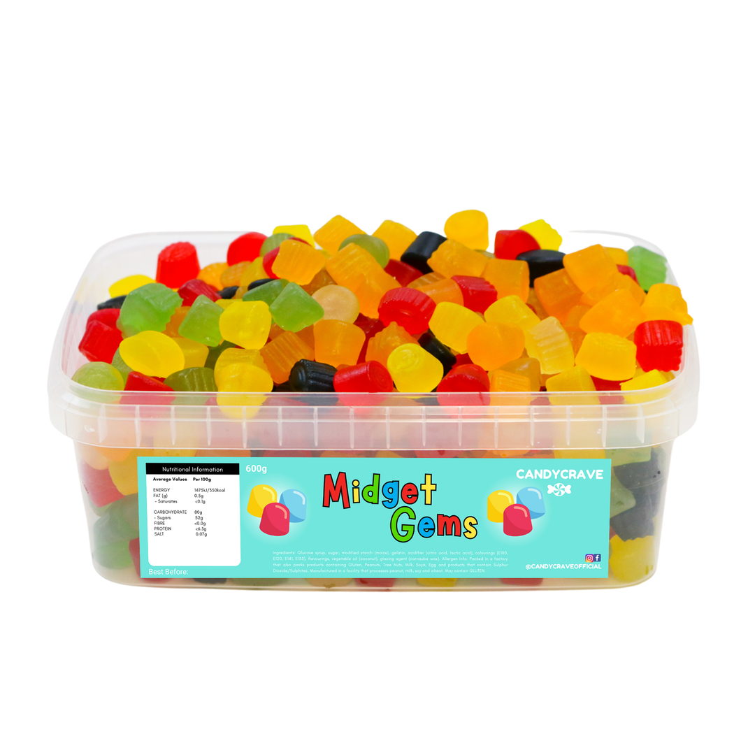 Candycrave Midget Gems Tub 600g