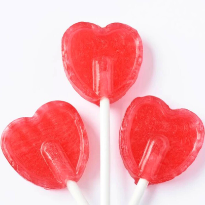 Cherry Heart Lollipops 1kg