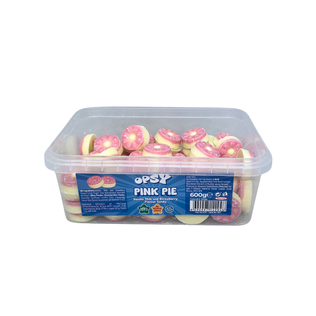 Opsy Pink & White Pies 600g Tub