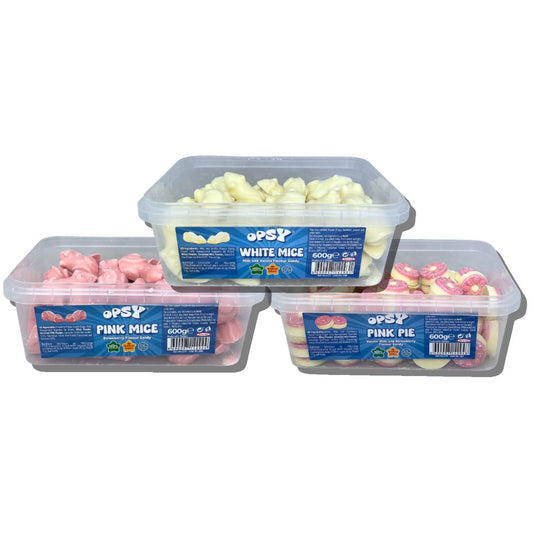 Opsy Tub Bundle - Pink Mice, White Mice, Pies